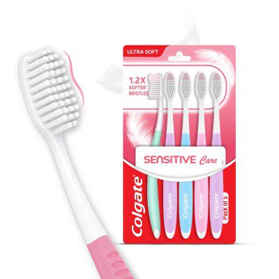 Colgate Gentle Sensitive Care Ultra Soft Bristles Manual Toothbrush - 5Pcs