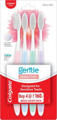 Colgate Gentle Sensitive Ultra Soft Toothbrush  (Buy 4 for RS 99 Free)  (Pack of 4)