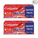 Colgate Maxfresh Bad Breath Treatment Toothpaste Red Gel Paste with Menthol For Super Fresh Breath 300g 150gx2 (Spicy Fresh)...