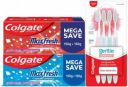 Colgate MaxFresh Red - 300g & Blue - 300g Toothpaste with Gentle Sensitive Toothbrush - 4pcs ...