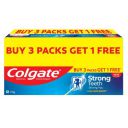 Colgate Strong Teeth Buy 3+1 Free, 700g (175g x 4, Pack of 4) Cavity Protection Toothpaste with Calcium Boost, Saver Pack, Indias No.1 Toothpaste...