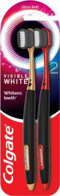 Colgate Visible White O2 Toothbrush Ultra Soft - 2pcs Ultra Soft Toothbrush  (Pack of 2)