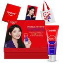 Colgate Visible White Purple X IU Limited Edition Kit – Colgate Purple Toothpaste for Teeth Whitening, Enamel-Safe for Daily Use (2 Toothpastes (100g + 20g), IU Signed Gratitude Journal & Tote Bag)...