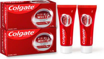 Colgate Visible White Sparkling Mint - 200gm Saver Pack (Pack of 2) Toothpaste (400 g, Pack of 2)