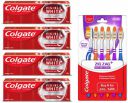 Colgate Visible White Teeth Whitening Toothpaste, Pack of 400gÂ(100g X 4) & ZigZag Manual Toothbrush for adults...