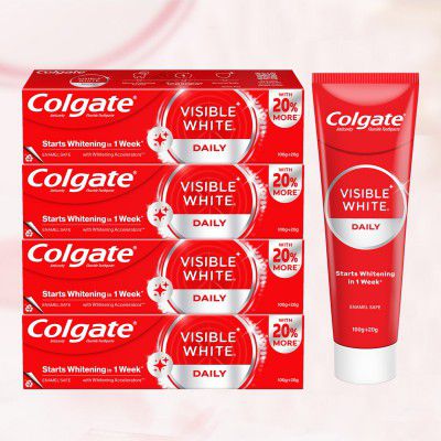 Colgate Visible White Tooth paste  (480 g, Pack of 4)