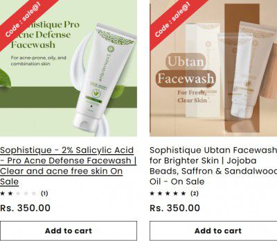Sophistique : facewash @1