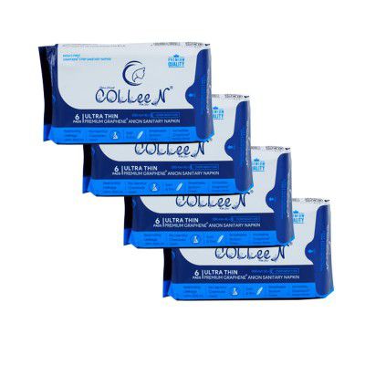 COLLEEN PREMIUM GRAPHENE ANION SANITARY NAPKINS XL+ 330mm || 6 pad- pack of 4 qty 24 pad