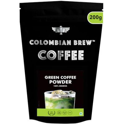 Colombian Brew Coffee 100% Arabica Green Coffee Beans Powder for Weight Management, 200g
