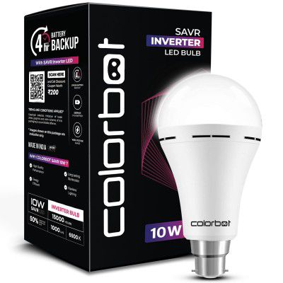 Colorbot 10W Emergency Inverter Rechargeable LED Bulb for Power Cut (Pack of 1)