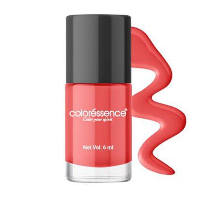 Coloressence Cute Coats Long Lasting Nail Paint | Chip Resistant | Quick Dry | One Swipe Application | Toxin Free|True Red-6ml