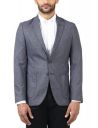 Colorplus Indo-Western Long Sleeve Checkered Cotton Blend Navy Blazers for Men...