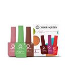 Colors Queen Affair Nail Polish Set of 3-15 Blushing Petal, 24 Grasshopper Green & 26 Spicy Mix ...