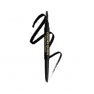 Colors Queen Brow Master Eyebrow Definer Pencil with Spoolie(Black)