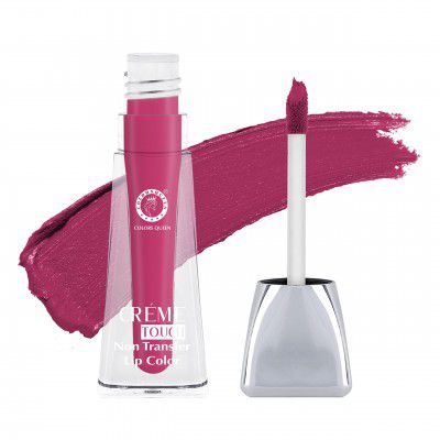 Colors Queen Crème Touch Non Transfer Liquid Matte Lipstick | Smudge Proof & Waterproof Lipstick for Women (03 - Neon Pink)