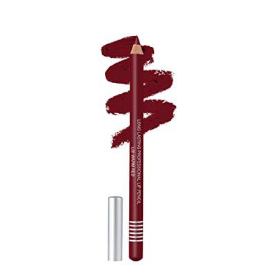 COLORS QUEEN Matte Lip Liner Pencil | Non Transfer Lip Liner For Professional Makeup | Lip Liner Pencil Waterproof (L-01, Warm Red)