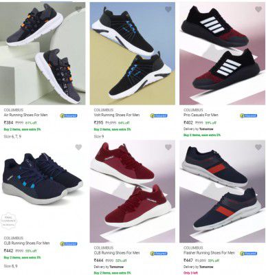 Columbus Men’s Sports Shoes Starts ₹363