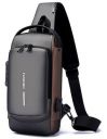 Comfabie PU Leather Bag, Anti-Theft Sling Backpack with USB Charging Port...