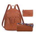 Comfabie women's quilted backpack set, 3 pieces...
