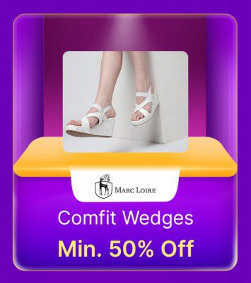 Comfit Wedges @ minimum 50% off in Flipkart Billion Days Sale  