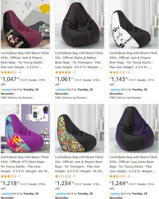 ComfyBean Bag with Beans Filled Discount Upto 77% Off