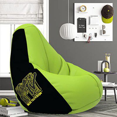 ComfyBean Bag with Beans Filled 4XL - for Adults - (Model: MTV_ARTWORK-9b - Pea-Green)