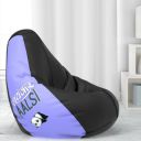 ComfyBean Bag with Beans Filled XXL- Official: Jack & Mayers Bean Bags - for Teenagers - Max User Height : 4.5-5 Ft.-Weight : 45-50 Kgs(Model: Bhayankar Aalsi - Black Lavender)...
