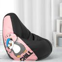 ComfyBean Bag with Beans Filled XXXL- Official: Jack & Mayers Bean Bags - for Young Adults - Max User Height : 5-5.8 Ft.-Weight : 60-70 Kgs(Model: Chill - Black Peach)...