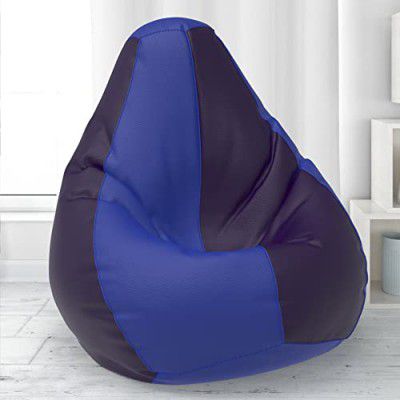 ComfyBean Bag with Beans Filled XXXL- Official: Lazy Sacks Bean Bags - for Young Adults - Max User Height : 5-5.8 Ft.-Weight : 60-70 Kgs(Model: Blue Indigo)