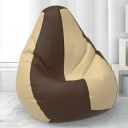 ComfyBean Bag with Beans Filled XXXL- Official: Lazy Sacks Bean Bags - for Young Adults - Max User Height : 5-5.8 Ft.-Weight : 60-70 Kgs(Model: Brown Cream)...