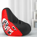 ComfyBean Bag with Beans Filled XXXL- Official: Jack & Mayers Bean Bags - for Young Adults - Max User Height : 5-5.8 Ft.-Weight : 60-70 Kgs(Model: Did You Miss me - Black Red)...