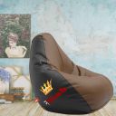 ComfyBean - Designer Bean Bag Filled with Beans - Printed - Bean Bag - Size : XXXL - Color : Nawaab - Black & Brown...