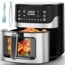 COMFYHOME Air Fryer for Home - 1600W, 6.5L Digital Air Fryer w/See-Through Window & Touch Panel, Uses 95% Less Oil, 8 Pre-set Menu & Recipe, Non-Stick Basket, Rapid Air Technology for Fast Meals...
