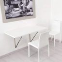 Compal Multipurpose Wall Mounted Table, Wall Mounted Desk, Wall Mount Table, Desks, Folding Wall Mounted Glossy Finish Plywood Study Table, Folding Shelf Table, Office Table, Work Table, Foldable Lapt...