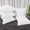 Conjugated Polyester Fiber Filler Cushion (16 X 16 Inches, White) - Set of 5...