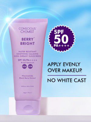 Conscious Chemist Niacinamide Sunscreen SPF 50 with Water Resistant & No White Cast - 50g