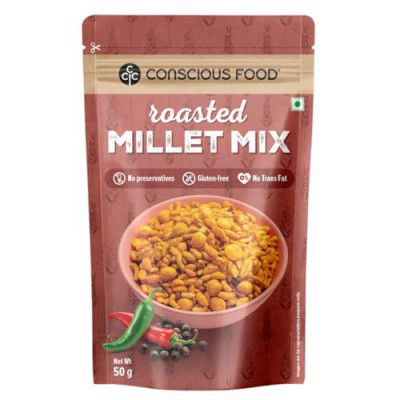 Conscious Food Millet Mix Chips | 50g | Healthy & Crunchy | Gluten-Free, Preservative-Free | High in Fiber
