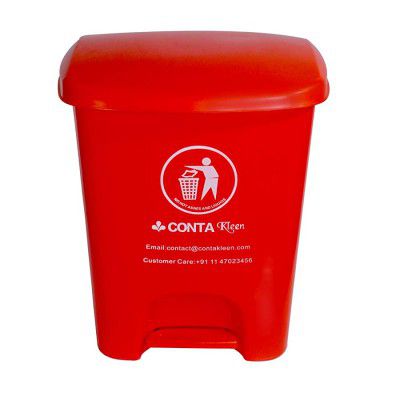 Conta 0803 CK 23 Conta Kleen Pedal Dustbin, Red - 25 L