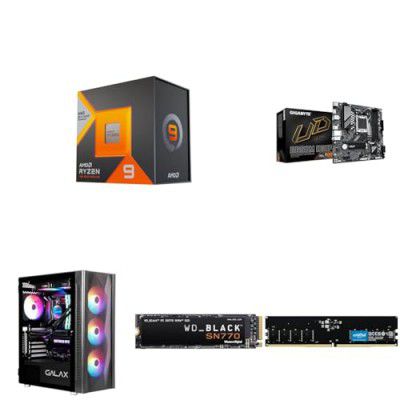Content creator Bundle - AMD Ryzen 9-7900X with Gigabyte B650 Motherboard & Gigabyte Nvidia RTX 4070 (16GB DDR4 RAM/1TB NVME SSD/600W power supply/Gaming chassis)