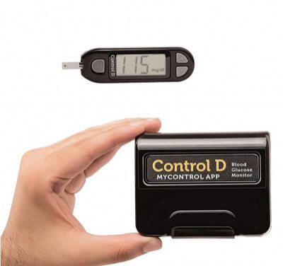 Control D Blood Glucose Monitor (Pack of 10 Strips, Black)