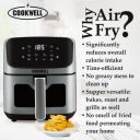 Cookwell Air Fryer - 5L With See Through Window - 1400W (Grey & Black)...