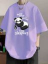 Cool Plus  Men Printed Round Neck Cotton Blend Purple T-Shirt...
