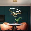 CORAL TREE 3 Ring LED Pendant Wall Light with 3 Color Changing Options for Indoor Living Room Bedroom Office Home Decoration Light- Warm White...