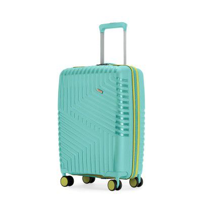 Core Cabin Suitcase 55 cm 20 inch  Luggage for Men & Women Aegean Blue/Meadow Yellow