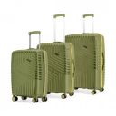 LAttitude By Provogue Core Set of 3 Trolley Bags Cabin + Medium + Large Polypropylene Hard Suitcase...