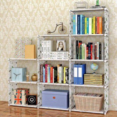 COROID Multipurpose Bookshelf| Alloy Steel Metal Storage Shelve for Books