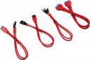 Corsair 30cm Red Premium Braided Sleeved Front Panel Extension Kit...