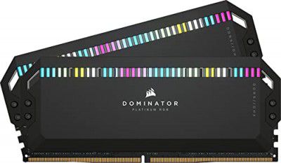 Corsair Dominator Platinum RGB DDR5 32GB (2x16GB) 6200MHz C36 Intel Optimized Desktop Memory (Onboard Voltage Regulation, Patented CORSAIR DHX Cooling, 12 Ultra-Bright CAPELLIX RGB LEDs) Black
