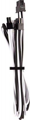 CORSAIR Premium Individually Sleeved PCIE Cable, Type 4 (Generation 4), White/Black
