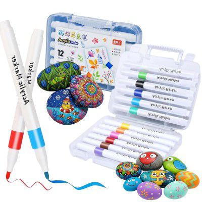 Corslet 12 Shades Acrylic Markers Paint Pens Set